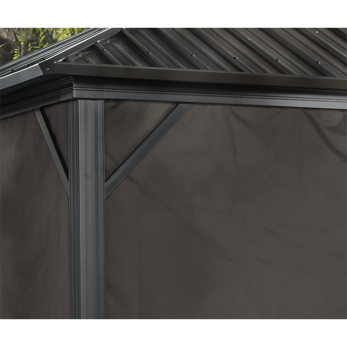 Sojag, rideaux bruns pour abri soleil Genova, 10 pi x 10 pi, polyester