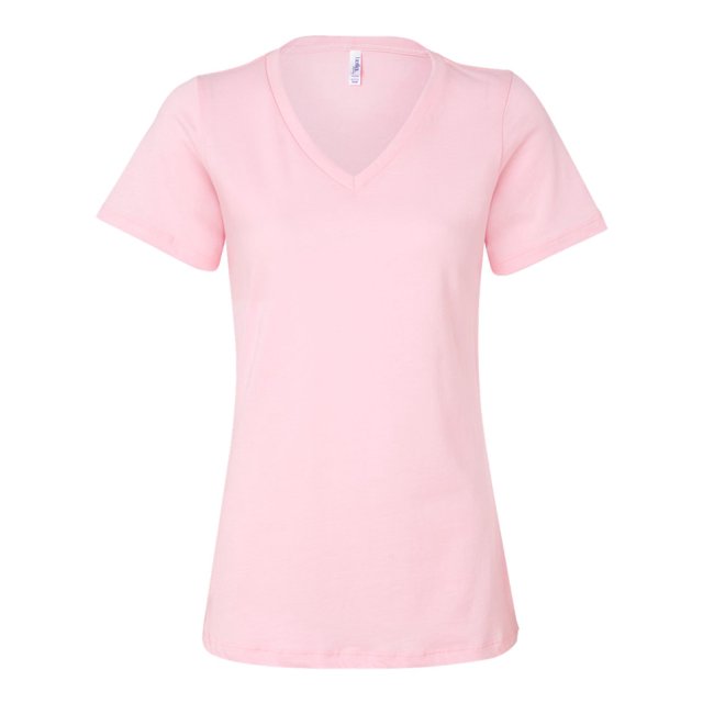 Bella Canvas 6405 Missy Jersey T-Shirt à Manches Courtes à Col en V, S, Rose