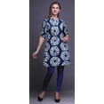 thumbnail image 4 of Bimba Short Kurtis For Ladies Printed Mandarin Collar Roll Up Sleeve Dress, 4 of 6