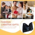 thumbnail image 4 of Trendy Ladies' Tote Bag Large Capacity Soft Leather Shoulder Bag Handcarry Bucket Purse, 4 of 5