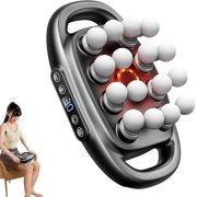 Therapulse Pro Massage, PulseForce Massage, 16-Drive 8-Head Massages Gun Set, 30 Intensity Levels & 3 Smart Modes, 50kg Deep Pressure, for Legs, Back, Arms, Waist (Black,16-heads)