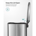 thumbnail image 2 of Boutique Home 13 Gallon / 49 Liter Stainless Steel Trash Can with Soft Close, Step-On Pedal and Removable Inner Bucket, 2 of 7
