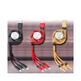 thumbnail image 2 of Mini 3 in 1 Telescopic Braided Charge Cable for iPhone Type-C Android Micro USB-Grey, 2 of 5