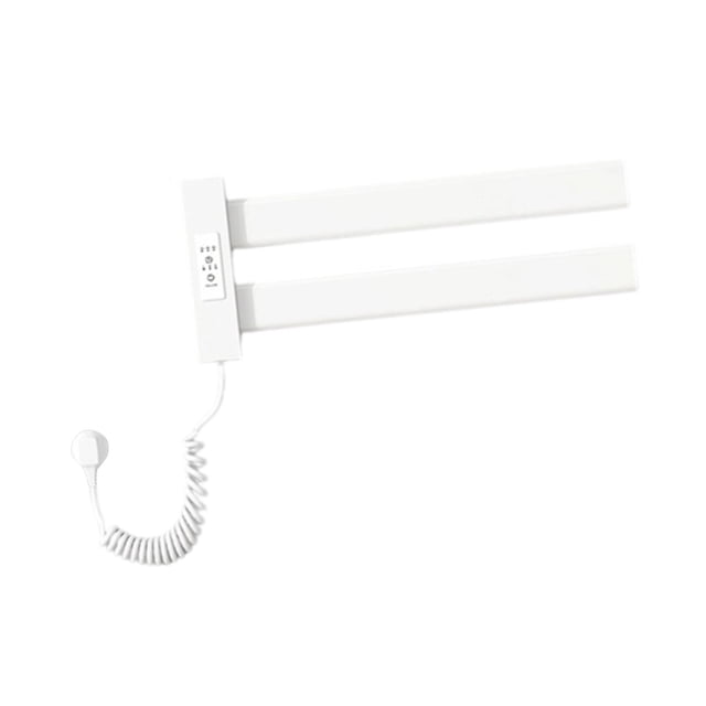veasfak Electric Heated Towel Rack Wall Mounted Warming Rack for Shower Bathroom SPA white