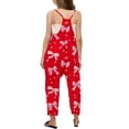 thumbnail image 4 of Girls Romper Bow Print Summer Rompers for Girls Spaghetti Strap Rompers with Pockets Girls Summer Outfits 13-14 Y, 4 of 5
