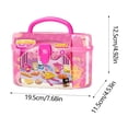thumbnail image 2 of Pink 25 Piece Kids Tea Set Toy Kitchen Utensils Play Food Set Pretend Play Toy High Tea Dessert Set Storage Box Included 11.8X7.9X3.9 Inches, 2 of 6