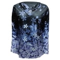 thumbnail image 4 of Pompotops T-shirt Décontracté à Manches Longues Imprimé Fleurs Printemps Automne Col en V pour Femmes Liquidation, 4 of 5