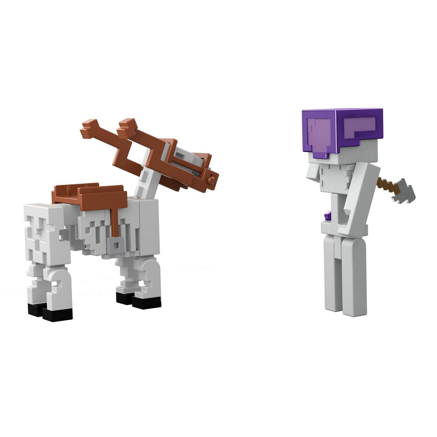 Coffret 2 Figurines Dungeons Skeleton Trap Horse Minecraft Créer-Un-Bloc