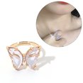 thumbnail image 2 of Butterfly Knuckle Ring Fashion Simple Acrylic Joint Ring Finger Ring for Women, 2 of 10