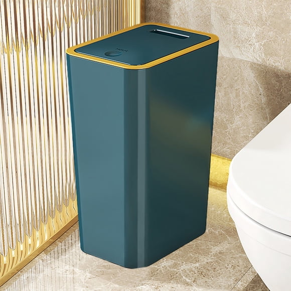 Bathroom Trash Can, Kitchen Trash Cans with Lids ,Small Garbage Can for Bedroom,Wastebaskets for Bedroom,Household Push Trash Can for Living Room,Kitchen and Bathroom with Lid and Deodorant Trash Can