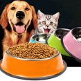 thumbnail image 4 of Bol d'Alimentation pour Animaux en Acier Inoxydable Bol d'Alimentation pour Animaux en Acier Antidérapant Non Toxique Résistant à la Chaleur Plat Assiette,30cm,Orange, 4 of 6