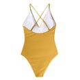thumbnail image 4 of Women Halter One Piece Swimsuit Sexy Ruffle Backless Bathing Suit Plunge V Neck Classic Coverage Bottom, 4 of 4