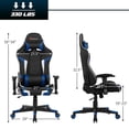 thumbnail image 3 of Goplus Massage Gaming Chair Reclining Swivel Racing Office Chair w/Lumbar Support Blue, 3 of 10