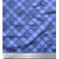 thumbnail image 1 of Soimoi Poly Georgette Fabric Diagonal Check Printed Craft Fabric by The Yard 42 Inch Wide, 1 of 5