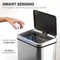 thumbnail image 4 of HOMCOM 10.6 Gallon Automatic Garbage Can, Touchless Trash Can, Silver, 4 of 9