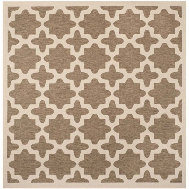 Safavieh Courtyard Brown Indoor Outdoor Rug - Square 7'10"