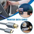 thumbnail image 2 of HLONK 19.6” USB Type-C to USB B 2.0 Printer Cable  Grey, 2 of 9