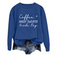 thumbnail image 1 of WEAIXIMIUNG Custom Sweatshirt Ladies Fashion Leisure Pure Color Loose Long Sleeved Printed Letters Round Collar, 1 of 4
