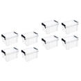 thumbnail image 3 of AMERTEER Box Storage Mini Latching Small Tote Plastic Sundries Case Clear Lids Bins Organizer Clip Bin Container Organizer, 3 of 7