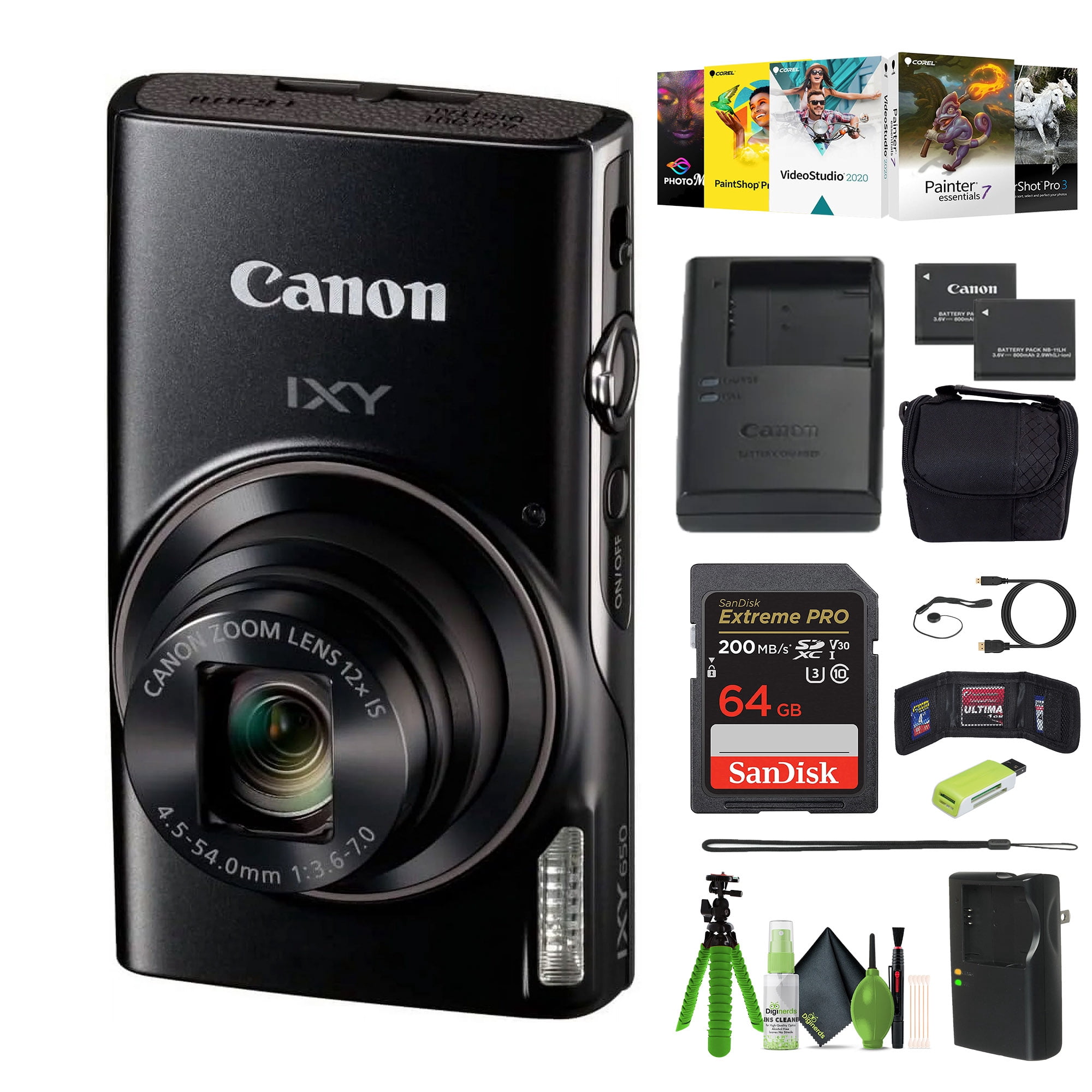 Canon IXY 650　ブラック Canon IXY 650 Compact Digital Camera New 12x Optical Zoom IXY650