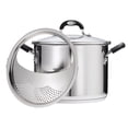 thumbnail image 1 of Tramontina Lock & Drain 3 Pc - 8 Qt Stainless Steel Covered Stock Pot, 1 of 9