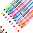 thumbnail image 4 of Prime Day Deals School Office Stationery 10 Colors Erasable Highlighters Assorted Colors Wide and Friction Highlighters Marker Set for Highlighting In Student 2ml, 4 of 5
