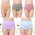 thumbnail image 2 of Plebaso Womens High Waisted Cotton Underwear Full Coverage Ladies Panties Multipack Regular and Plus Size, 2 of 3