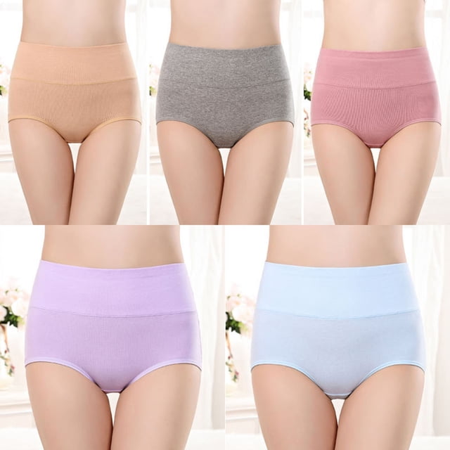 Soki Womens Underwear 6PC Cotton High Rise Briefs on Clearance
