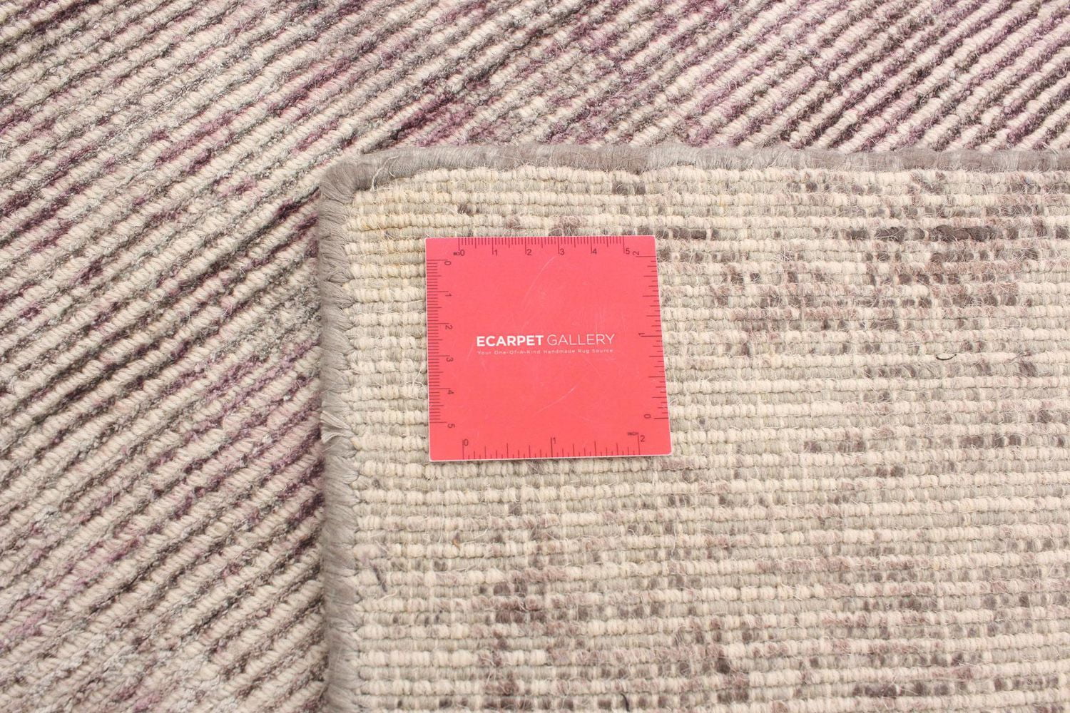 ECARPETGALLERY 5'0" x 7'7"  Stripes Galleria Hand-knotted Area Rug for Living Room, Dining Room and Bedroom in Grey