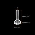 thumbnail image 2 of Unique Bargains M4x16mm Plastic Phillips Bolts PC Pan Head Machine Screws Transparent 50 Pack, 2 of 5