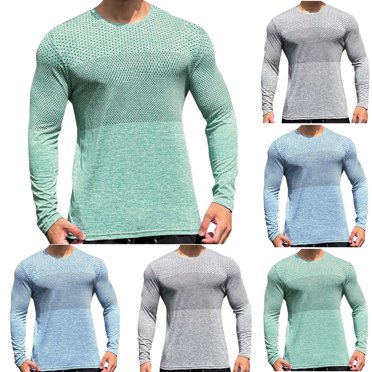 QIPOPIQ Men's UV Sun Protection UPF 50+ Shirts Long Sleeve Rash Guard Workout Quick Dry Shirt for Hiking Fishing Swimming Clearance