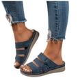 thumbnail image 1 of Sandales à Plateforme Compensée pour Femmes 2025 Plage Décontractées Ajustables Marche à Enfiler Chaussures d'Été, 1 of 4