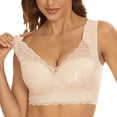 thumbnail image 3 of Timegard 2pc Plus Size Bras for Women No Underwire Flower Lace Back Smoothing Full-Support Everyday Bra, 3 of 6