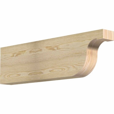 Ekena Millwork RFT04X10X36DEL00RDF Del Monte Rough Sawn Rustic Wood Rafter Tails' 4"W x 10"H x 36"L, Douglas Fir