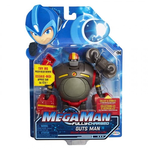 Mega Man Fully Charged 7 Inch Action Figure | Guts Man