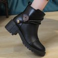 thumbnail image 4 of B91xZ Bottes à Lacets pour Femmes Bottes Chelsea Mode Confort Bottines à Talon Bas,Noir 7, 4 of 5