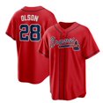 thumbnail image 1 of Atlanta Braves Acuna Jr. 13 Olson 28 Albies 1 Adult Baseball Jersey M, 1 of 4
