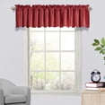 thumbnail image 4 of Aodebiao Blackout Window Valance, 18 Inches Long Kitchen Window Curtains Over Sink Rod Pocket Pattern Valance for Bathroom Bedroom Living Room, 4 of 6