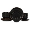 thumbnail image 1 of Stone Lain Brasa Modern Stoneware 16 Piece Dinnerware Set, Service for 4, Black, 1 of 8