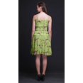 thumbnail image 3 of Bimba Robe Soleil Mini à Taille Smockée pour Femmes, Imprimée, Tenue de Fête d'Été pour les Vacances - Grand Vert Pâle, 3 of 5