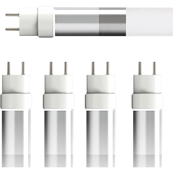 4ft T8 LED Light Bulb, 14.5W Type B LED Tube Light, Bright 2200 Lumens, 5000k Daylight, Ballast Bypass, 32W Fluorescent Tube Replacement, Energy Saving Shop Lights - 4 Pack