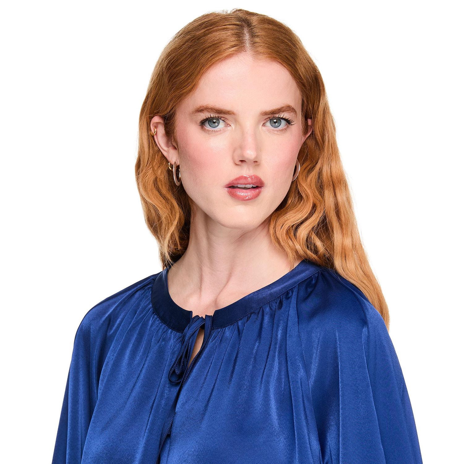 Chemisier en satin avec nouette George pour femmes