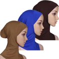 thumbnail image 3 of Soft Solid Color Women Full Cover Scarf Cap Underscarf Neck Head Bonnet Hat, 3 of 10