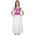 thumbnail image 1 of Bimba Robe Droite Blanche en Rayonne pour Femmes avec Poche Longueur Genou Tenue d'Été de Villégiature, 1 of 7