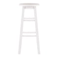 thumbnail image 4 of Bowery Hill Modern / Contemporary Wood Round Bar Stool in White, 4 of 9
