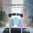 thumbnail image 2 of Silicone Luggage Tag Baggage Handbag Travel Suitcase Tags Name Id Card Perfect To Quickly Spot Luggage Suitcase Green, 2 of 6