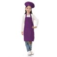 thumbnail image 1 of TOPTIE Kids Apron and Chef Hat Set, Adjustable Cotton Child Cooking Kitchen Apron, S-XXL-Purple-L, 1 of 8