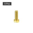 thumbnail image 3 of Unique Bargains Brass Hex Bolts, M8x25mm 5 Pack Fully Thread Grade 4.8 Machine Screws, 3 of 4