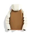 thumbnail image 4 of WRKEKC Men's Slim Fit Hooded Jacket with Adjustable Drawstring and Contrast Stitching, Urban Utility Coat for Modern Workwear Coffee L, 4 of 4