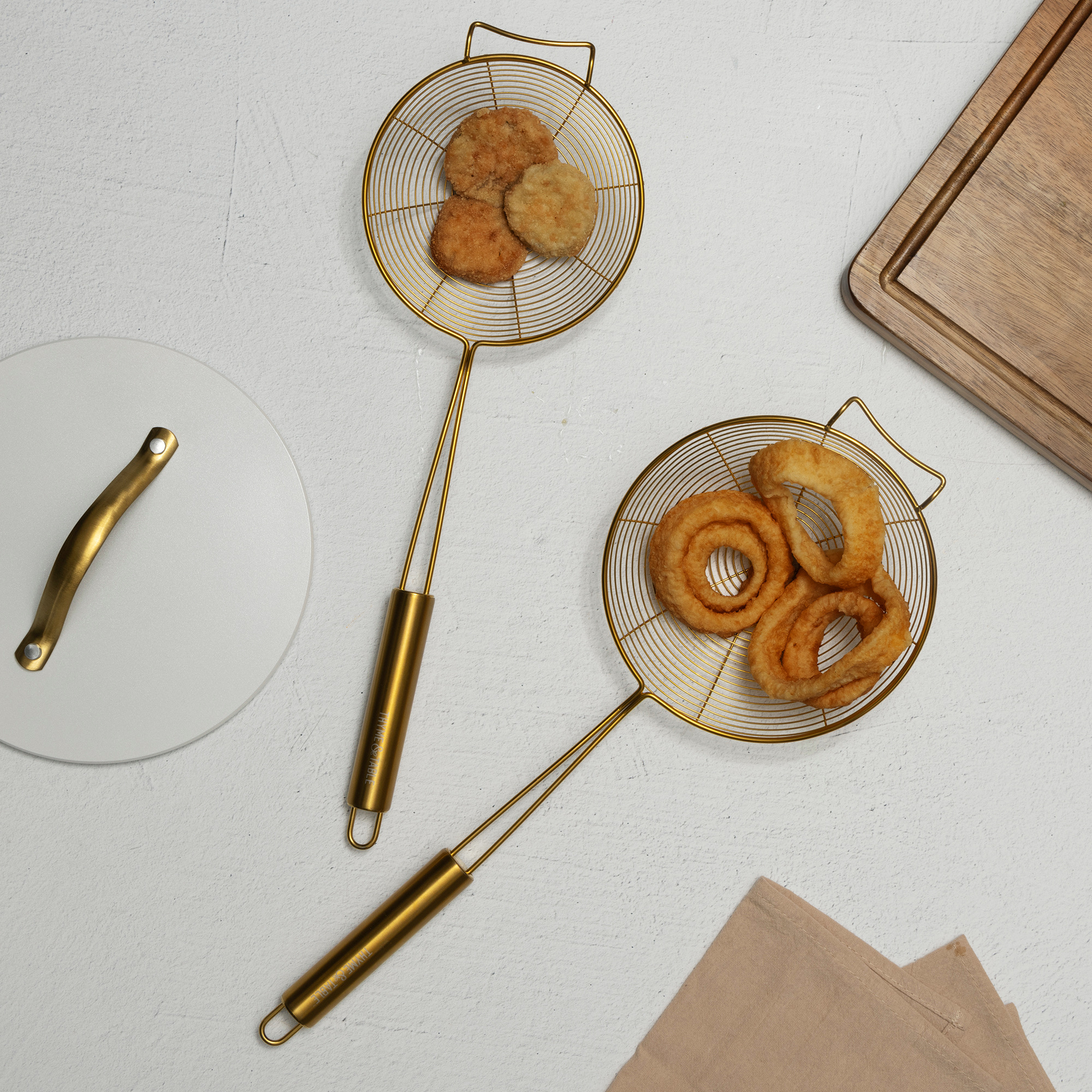 Lot de 2 écumoires pour wok Thym and Table